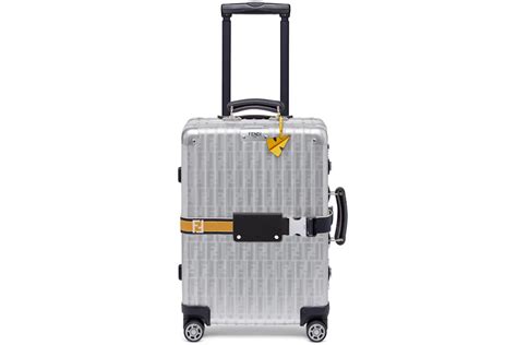 yellow fendi rimowa cabin|Fendi x Rimowa Cabin Trolley Luggage Zucca Yellow Web Belt .